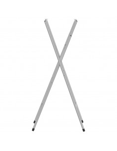 Gambe Pieghevoli per Tavolo da Bar Argento 45x53x108 cm Acciaio 2