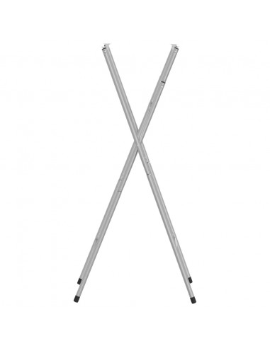 Gambe Pieghevoli per Tavolo da Bar Argento 45x53x108 cm Acciaio