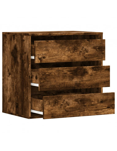 Cassettiera Angolare Rovere Fumo 60x41x58cm Legno Multistrato