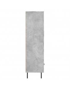 Credenza Grigio Cemento 69,5x31x115 cm in Legno Multistrato 2