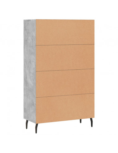 Credenza Grigio Cemento 69,5x31x115 cm in Legno Multistrato