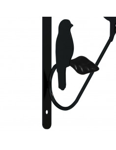 Ganci per Cesti Pensili 4 pz Neri in Acciaio