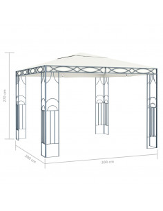 Gazebo 300x300 cm Crema