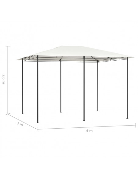 Gazebo 3x4x2,6 m Crema 160 g/m²