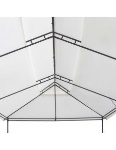 Gazebo 600x298x270 cm Bianco 180g/m² 2