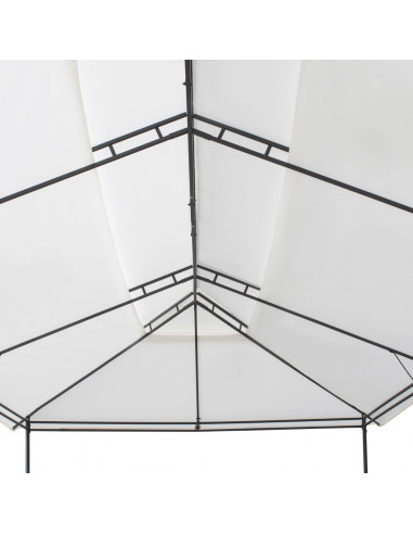 Gazebo 600x298x270 cm Bianco 180g/m²