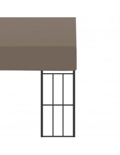 Gazebo a Parete 3x3 m Talpa in Tessuto 2