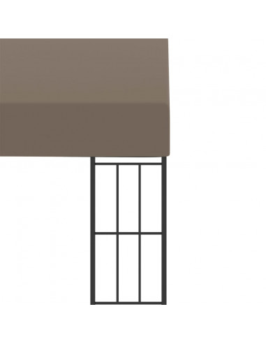 Gazebo a Parete 3x3 m Talpa in Tessuto