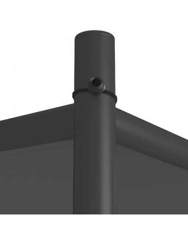 Gazebo Antracite 3x3 m 180 g/m² Tessuto e Acciaio