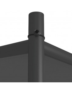 Gazebo Antracite 4x4 m 180 g/m² Tessuto e Acciaio 2