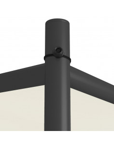 Gazebo Bianco 3x3 m 180 g/m² Tessuto e Acciaio 2