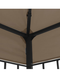 Gazebo con Luci a Stringa LED 3x3 m Grigio Talpa 2