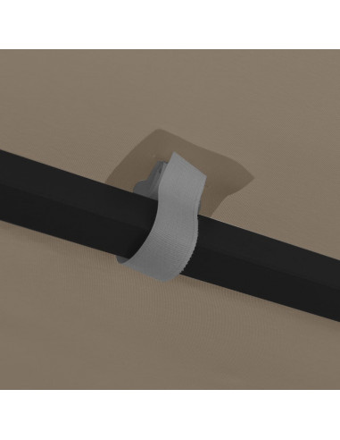 Gazebo con Luci a Stringa LED 4x3 m Grigio Talpa