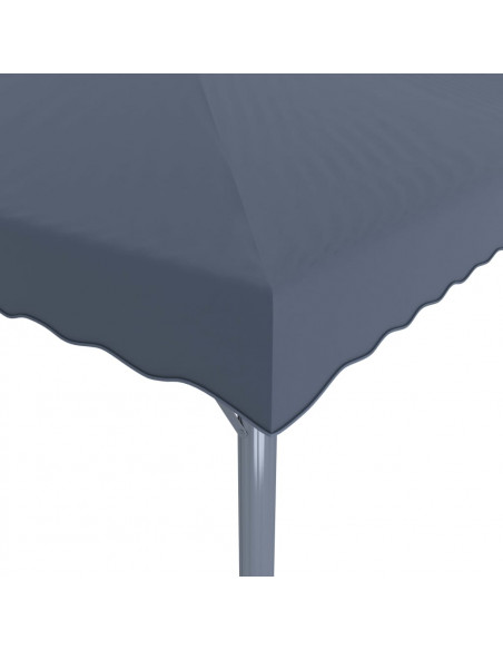 Gazebo con Pareti e Luci LED 400x300 cm Antracite in Alluminio