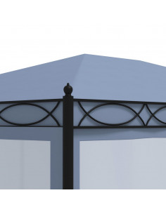 Gazebo con Schermi a Rete 3x4 cm Antracite in Acciaio