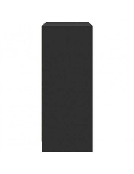 Credenza con LED Nera 77x34x85 cm in Legno Multistrato