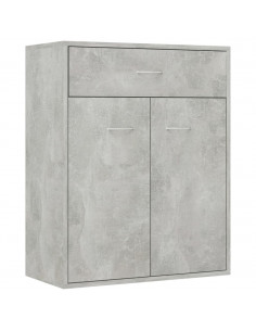 Credenza Grigio Cemento 60x30x75 cm in Legno Multistrato 2