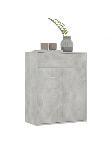 Credenza Grigio Cemento 60x30x75 cm in Legno Multistrato