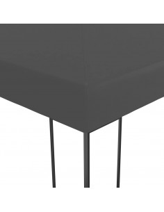 Gazebo con Stringa di Luci LED 3x4 m Antracite