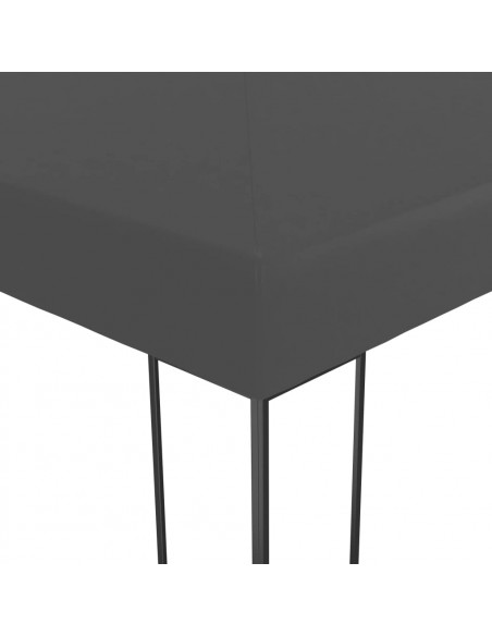 Gazebo con Stringa di Luci LED 3x4 m Antracite