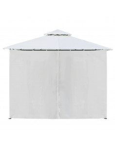Gazebo con Tende 600x298x270 cm Bianco 180g/m² 2