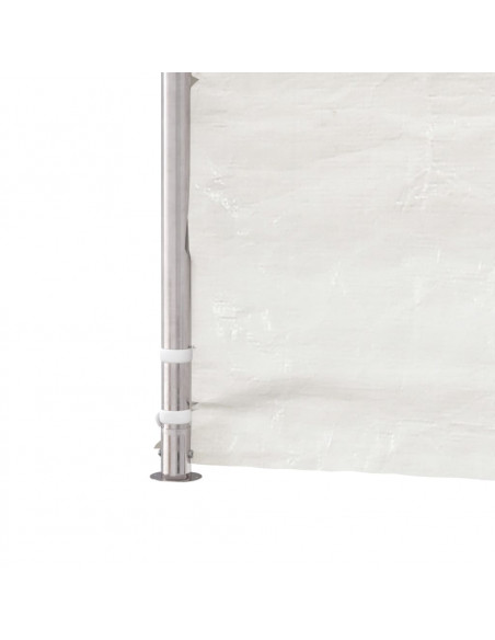 Gazebo con Tetto Bianco 2,28x2,23x2,69 m in Polietilene