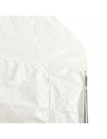 Gazebo con Tetto Bianco 6,69x4,08x3,22 m in Polietilene