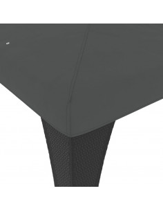 Gazebo con Tetto Doppio Antracite 2,98x2,98 m in Acciaio