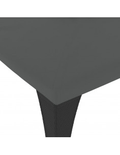 Gazebo con Tetto Doppio Antracite 3,98x2,98 m in Acciaio