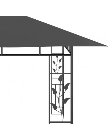 Gazebo con Zanzariera 4x3x2,73 m Antracite 180 g/m²