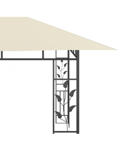 Gazebo con Zanzariera 4x3x2,73 m Crema 180 g/m²