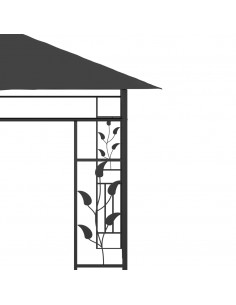 Gazebo con Zanzariera 6x3x2,73 m Antracite