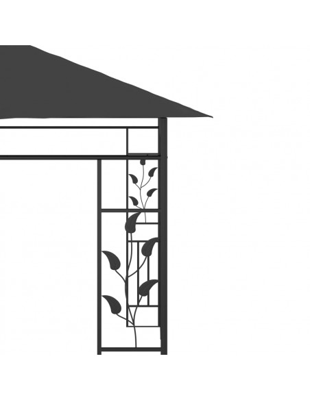 Gazebo con Zanzariera 6x3x2,73 m Antracite