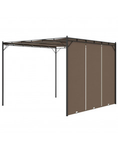 Gazebo da Giardino con Tenda Laterale 3x3x2,25 m Talpa