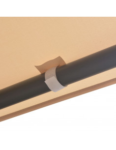 Gazebo Padiglione Tenda Tettoia 3x3 m Acciaio Beige