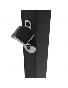 Gazebo per Barbecue 240x150x255 cm Antracite in Acciaio