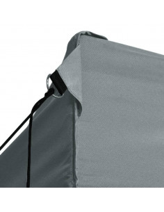 Gazebo Pieghevole con 4 Pareti 3x6m Acciaio Antracite