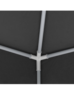 Gazebo Professionale con Pareti 2,5x2,5 m Antracite 90 g/m² 2