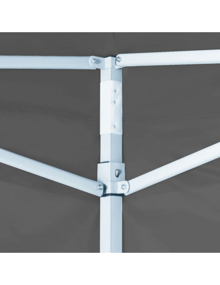 Gazebo Professionale Pieghevole 4 Pareti 2x2m Acciaio Antracite
