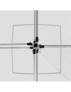 Gazebo Professionale Pieghevole Alluminio 2x2 m Bianco