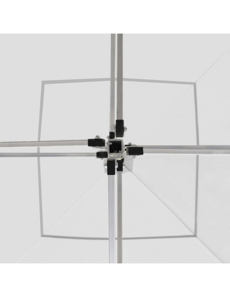 Gazebo Professionale Pieghevole Alluminio 2x2 m Bianco