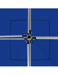 Gazebo Professionale Pieghevole Alluminio 2x2m Blu