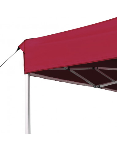 Gazebo Professionale Pieghevole Alluminio 4,5x3 m Rosso Vino