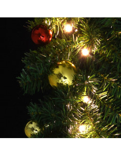 Ghirlanda di Natale Decorata con Palline e Luci a LED 5 m