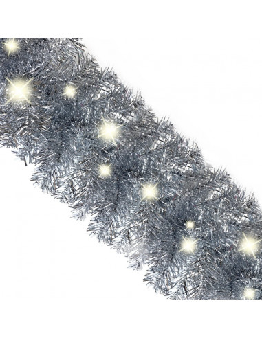 Ghirlanda Natalizia con Luci a LED 10 m Argento