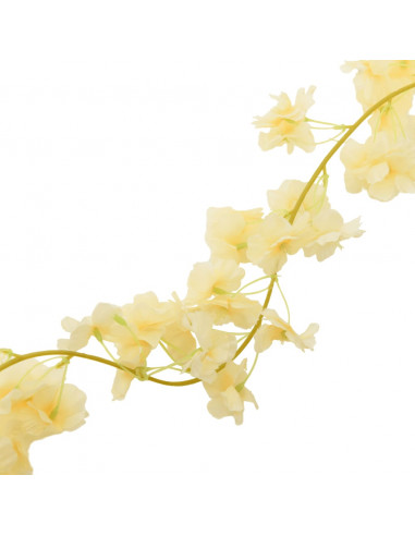 Ghirlande Fiori Artificiali 6 pz Champagne 180cm