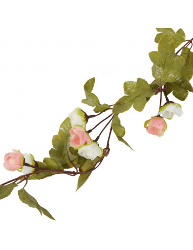 Ghirlande Fiori Artificiali 6 pz Champagne 215cm