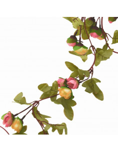 Ghirlande Fiori Artificiali 6 pz Rosa 215cm