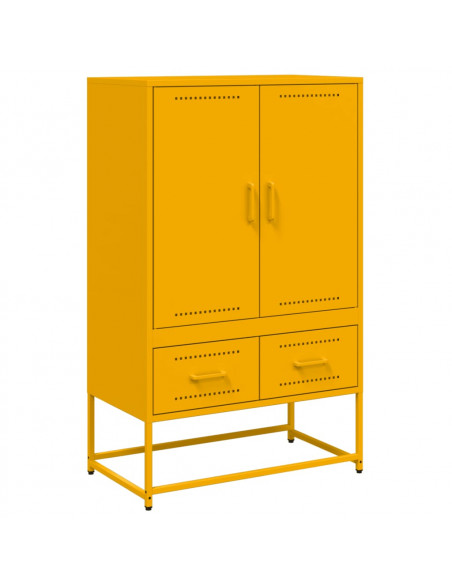 Credenza Giallo Senape 68x39x111,5 Acciaio Laminato Freddo