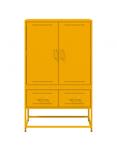 Credenza Giallo Senape 68x39x111,5 Acciaio Laminato Freddo